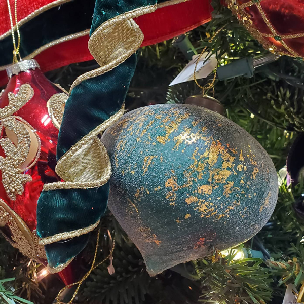 Christmas tree ball and angel hair, christmas decoration Stock