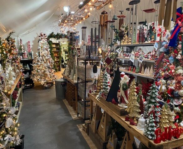 Hingham store decorated for Christmas
